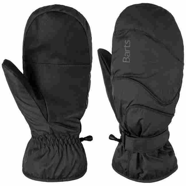black ski mittens