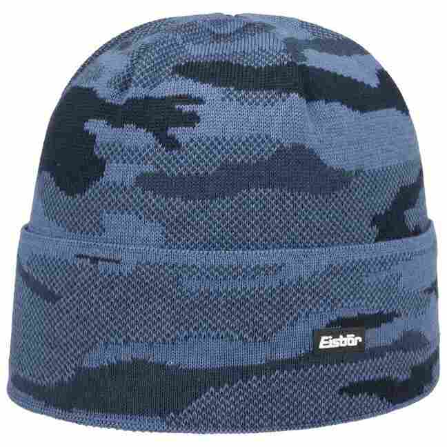 Camouflage Cuffed Beanie by Eisbär 