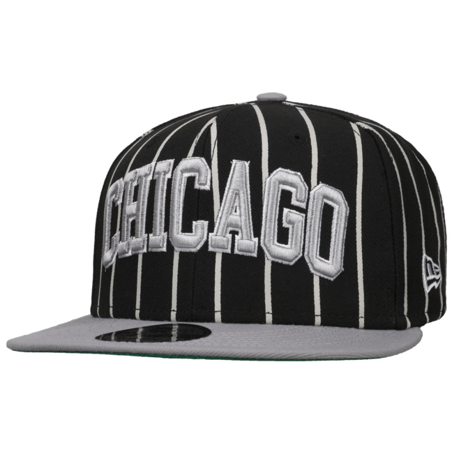 Casquette New Era 59FIFTY Chicago White Sox - Noir/gris Rayures - Taille 7 1/8 - Neuf